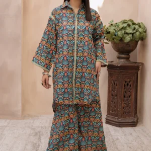 Unstitched 2 Piece Printed Khaddar - Shirt & Shalwar