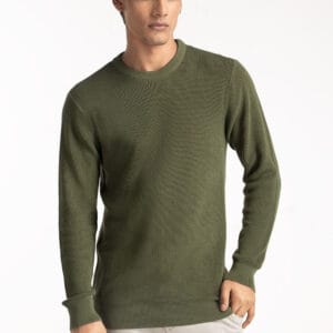 Crew Neck Sweater - Green
