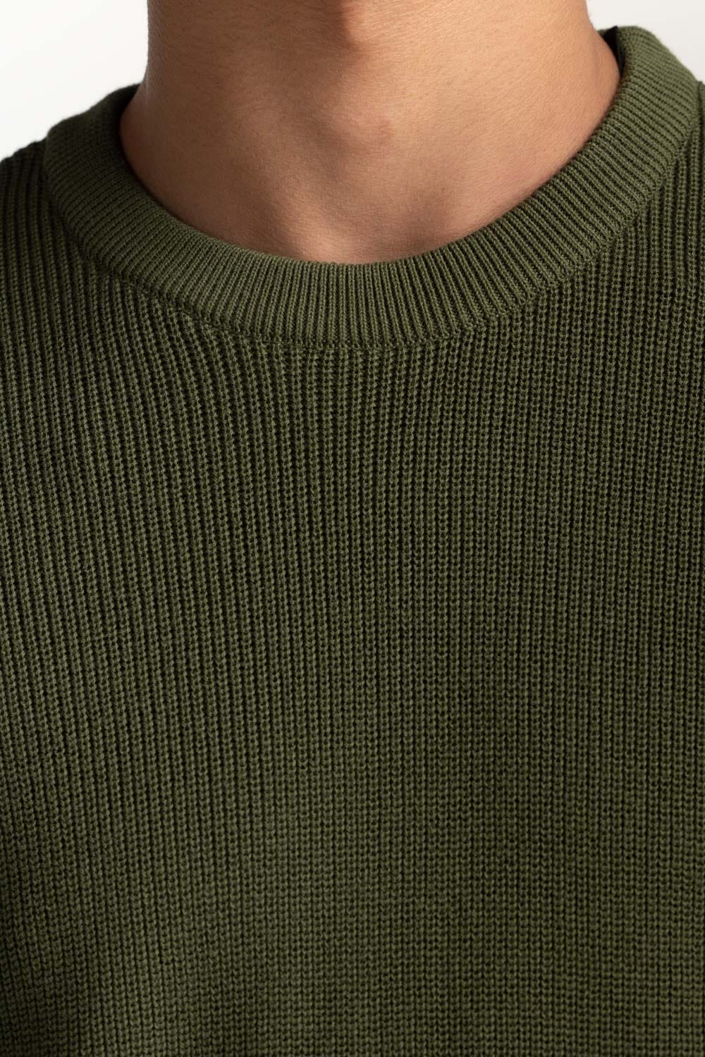 Crew Neck Sweater - Green - Image 3