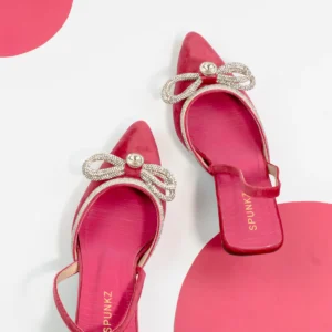 Loxi Pink Diamante Stylish Heel
