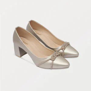 Women's Stylish Court Shoes - Golden