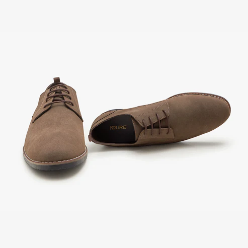Men's Brown Dress Lace Up Shoes - Image 4