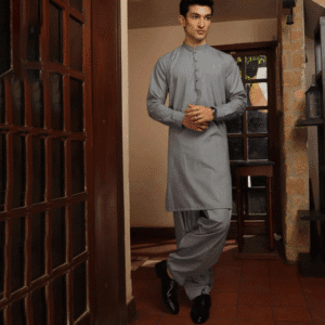 Eminent Men's Trim Fit Shalwar Suit