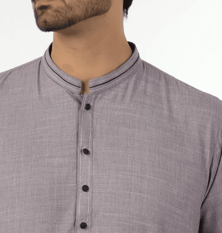 Eminent Men's Kurta Shalwar Suit - Purple - Image 2