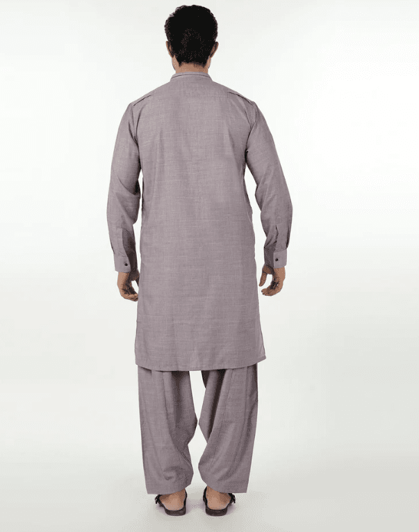 Eminent Men's Kurta Shalwar Suit - Purple - Image 5