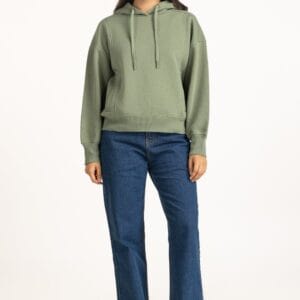 Green Regular Fit Pullover Hoodie