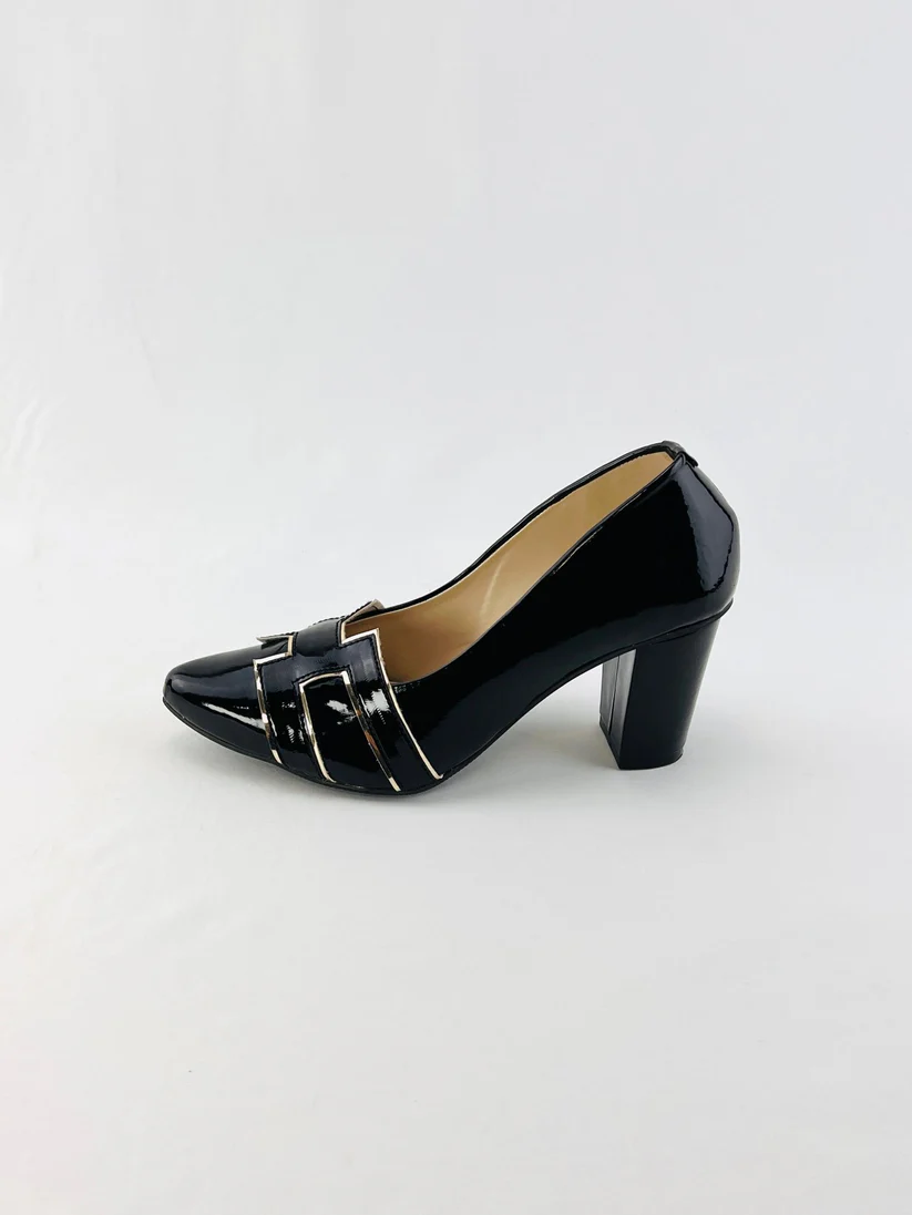 H-Style Court Shoes - Black