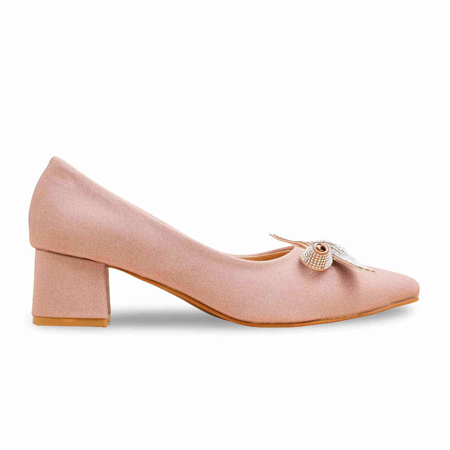 Peach Classy Court Shoes for Women