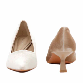 Beige Formal Court Shoes For Women