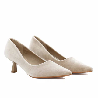 Beige Formal Court Shoes For Women