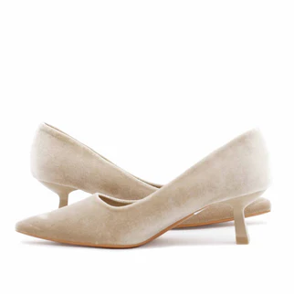 Beige Formal Court Shoes For Women