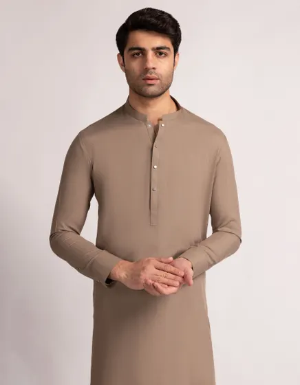 LIGHT BROWN CASUAL KAMEEZ SHALWAR
