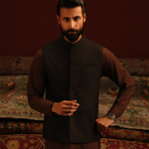 Men's Dark Brown Waist Coat