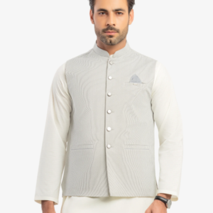 Men's Light Grey Waist Coat