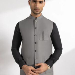SMOKE GREY SUITING WAISTCOAT