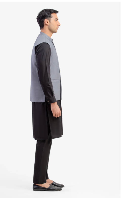 Men's Grey Waist Coat - Image 4