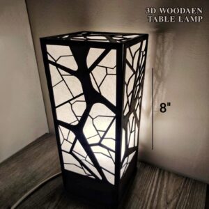3D Wooden Lamp – Unique Design for Home & Office