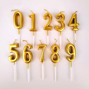 Golden Number Birthday Candle