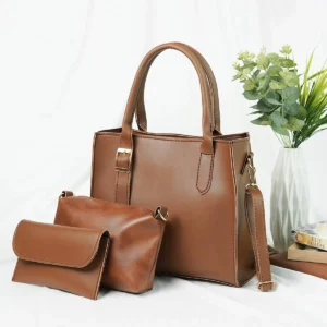 Posh set of 3 Bag brown for Women/girls- Elegant