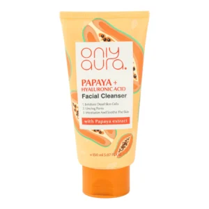Only Aura Papaya Facial Cleanser 150ml papaya face wash for glowing skin