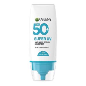 Garnier sunscreen serum for acne skin SPF50 protection