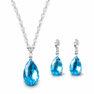 Blue Teardrop Crystal Jewelry