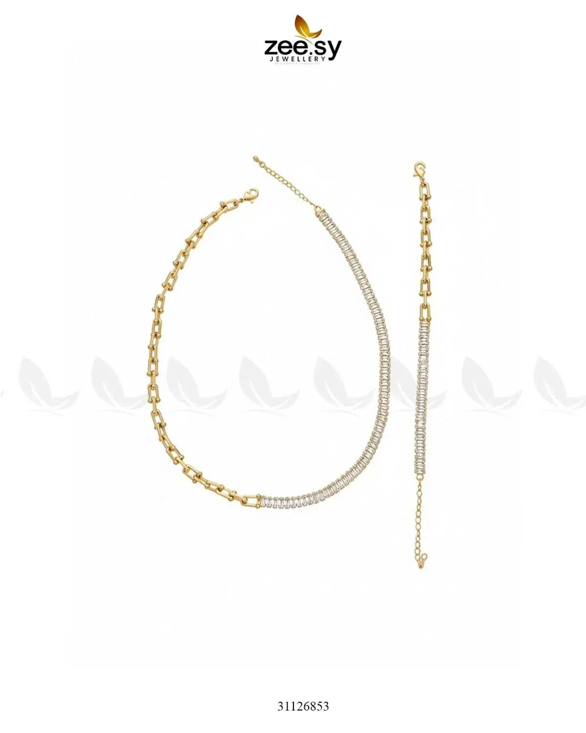 Sterling Baguette Chain Bracelet Set - Image 2