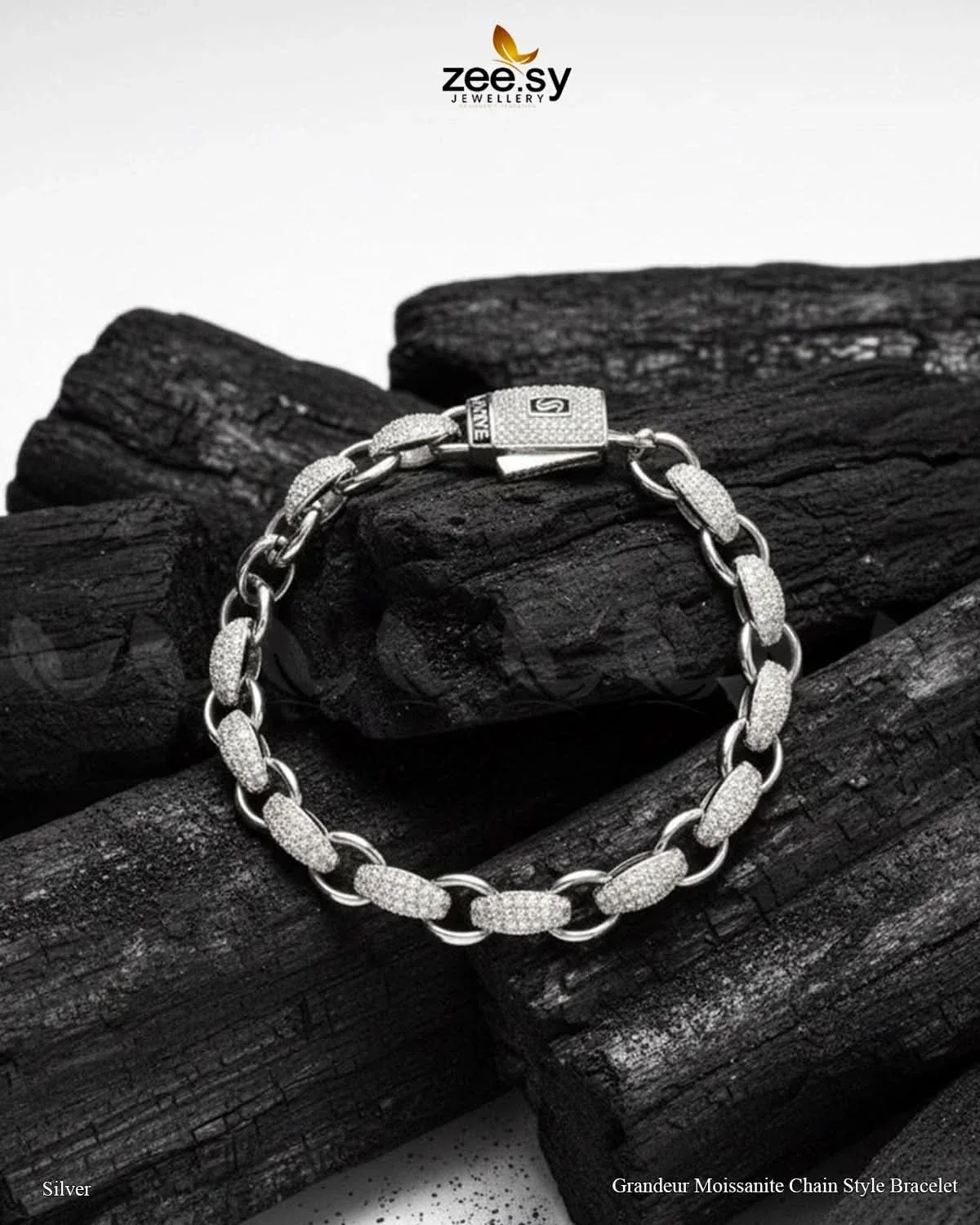 Grandeur Moissanite Charm Style Bracelet - Image 2