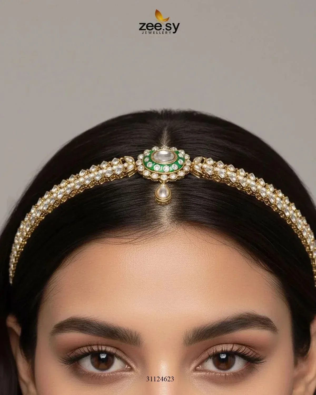Royal Perpetual Gemstone Sheesh Patti