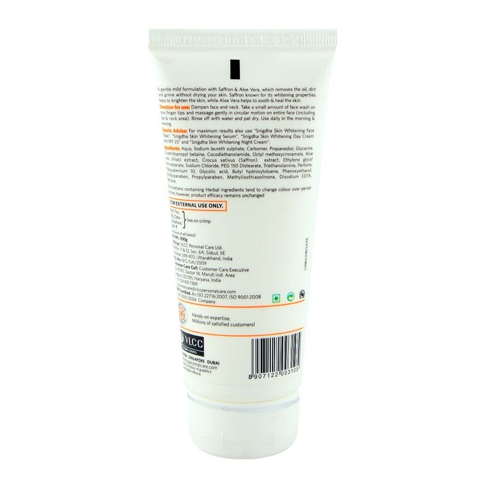VLCC Natural Sciences Snigdha Skin Whitening Face Wash 100g - Image 2