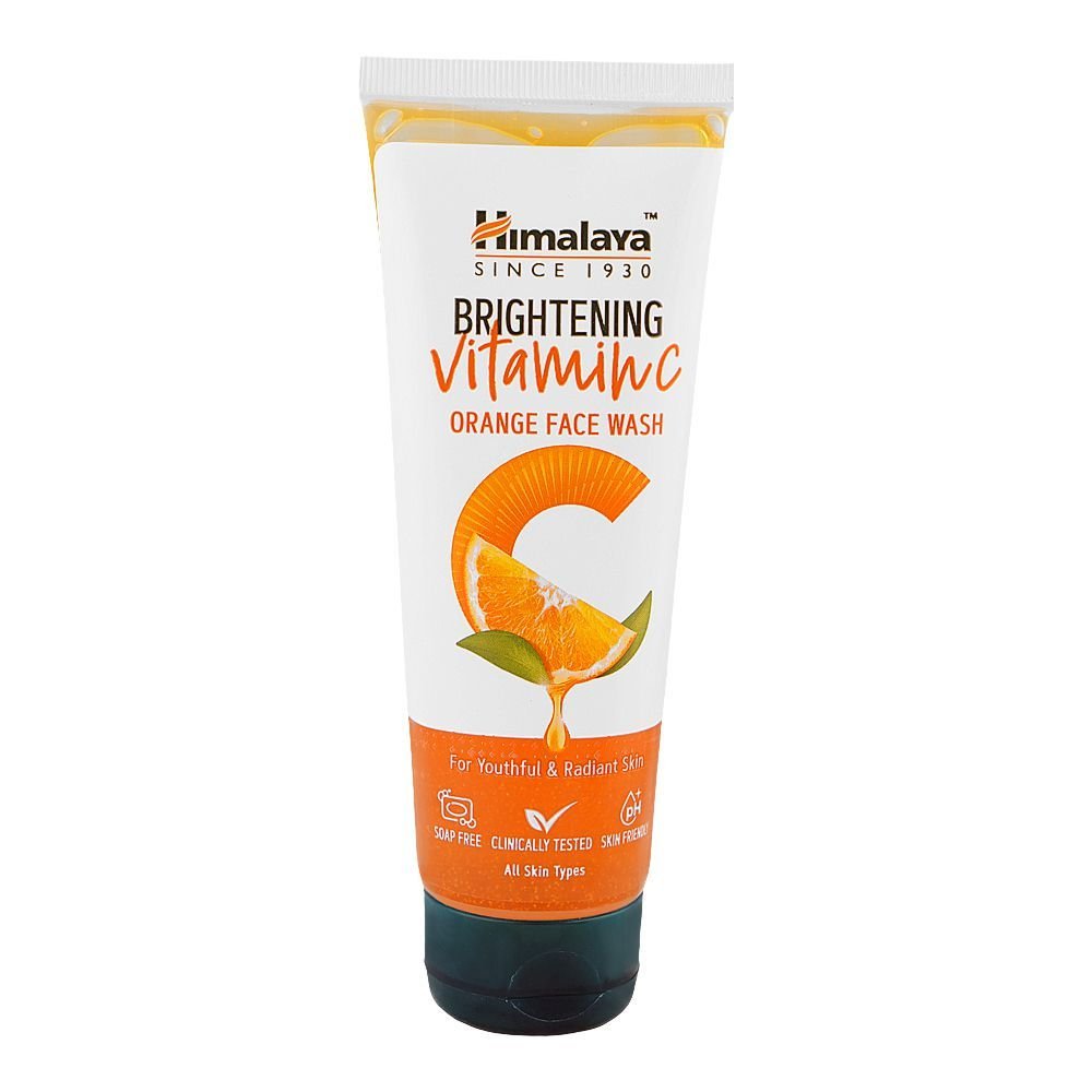 Himalaya Brightening Orange Face Wash, Vitamin C, For All Types Of Skin, 100ml