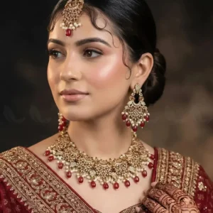 Faiqa's Rhodium Polished Bridal Set