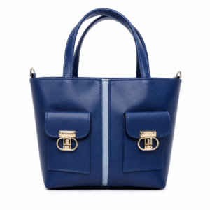 Navy Tote Bag Double Pocket