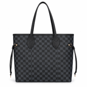 Black Checkered Neverfull Tote Bag