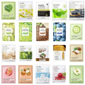 SADOER Plant-Based Face Sheet Masks - Multi-Pack (3 Pcs Random)
