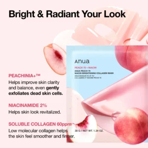 Peach 70 Niacin Brightening Collagen Mask - 38G/1.34oz