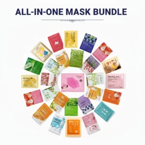 BIOAQUA & SADOER Random Pack of 15 - Sheet Mask + Eye & Lip Mask Bundle